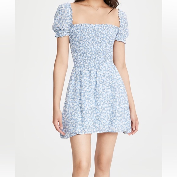 Reformation Orangerie mini blue dress in Azzurro print. Used, in good condition. - Picture 3 of 3